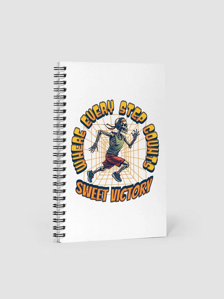 Where Every Step Counts Sweet Victory Runner Skeleton Spiral Notebook product image (2)