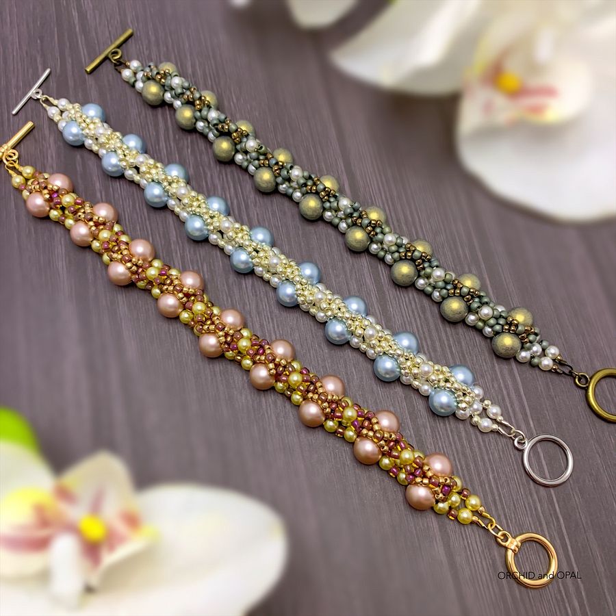 Digital Beading Pattern – Tahitian Beaded Pearl and Seed Bead Bracelet product image (5)