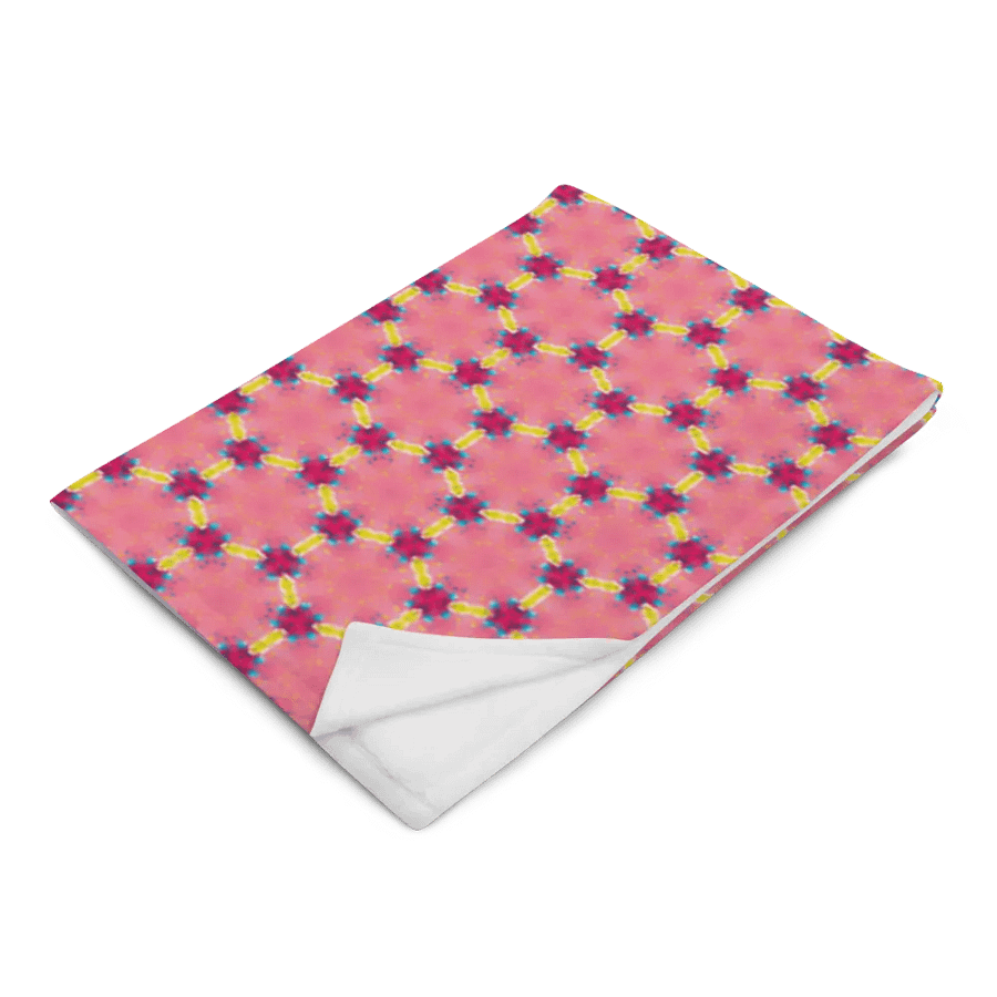 Pink Honeycomb Seamless Pattern Throw Blanket product image (4)