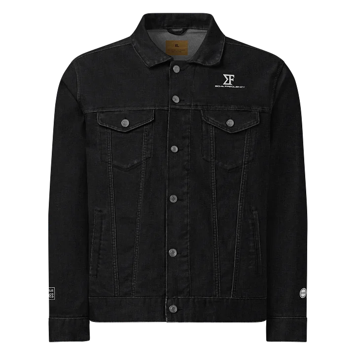 Abstract Geometric Logo Denim Jacket product image (1)