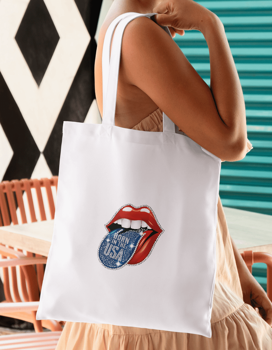 Born in the USA Patriotic Lips #9 Clipart product image (9)