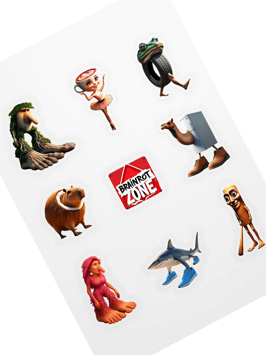 Brainrot Legends 9-Piece Sticker Set product image (1)