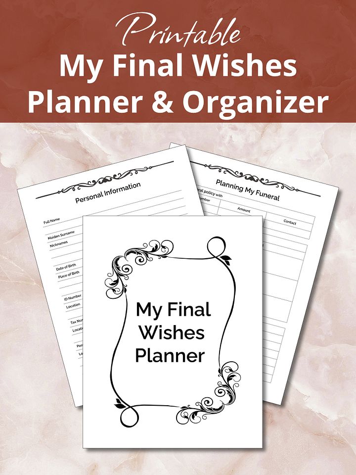 Printable Final Wishes Planner product image (1)