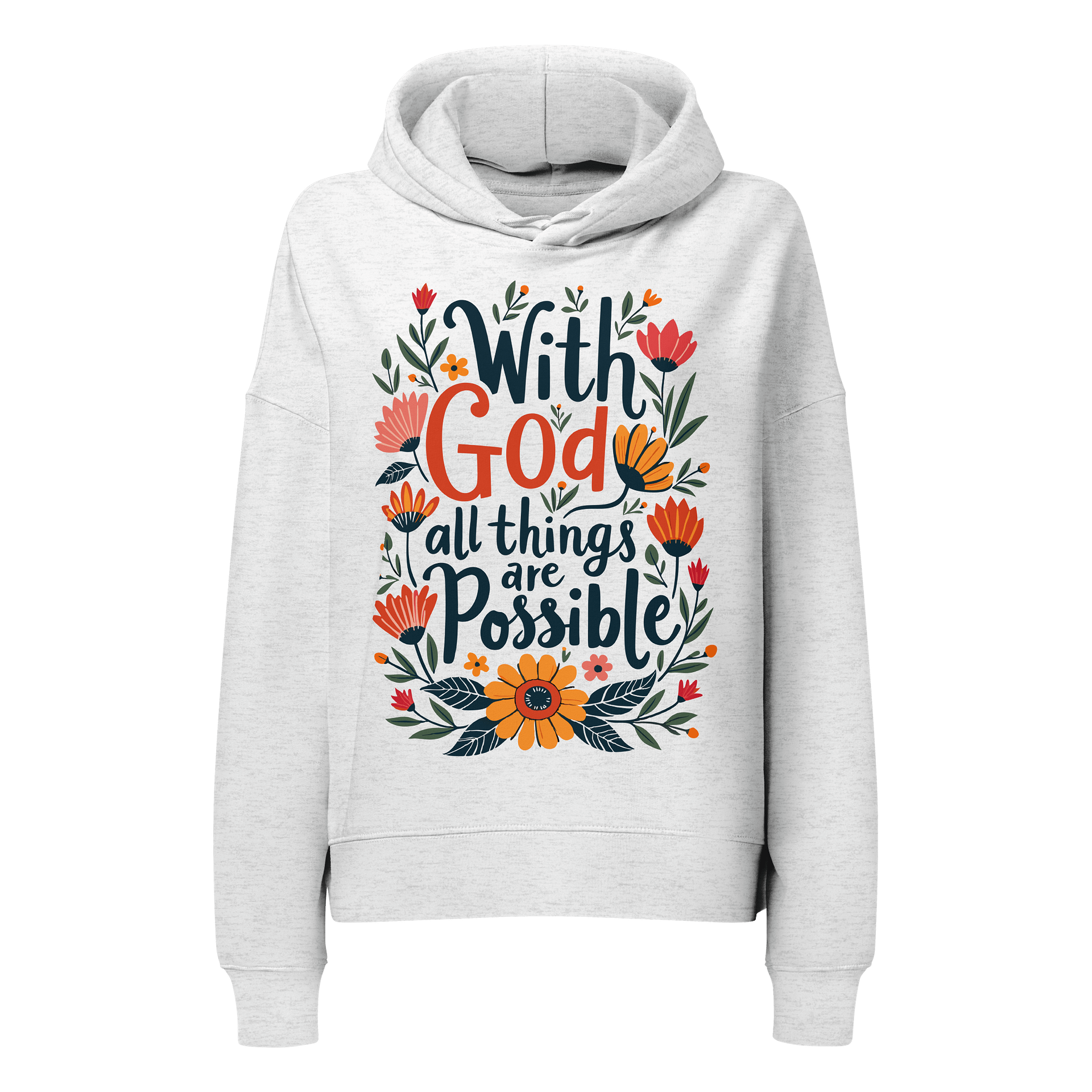 Women's Organic Hoodie With God All Things Are Possible product image (1)