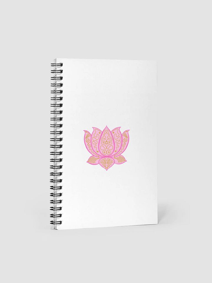 Golden Lotus Spiral Notebook product image (1)