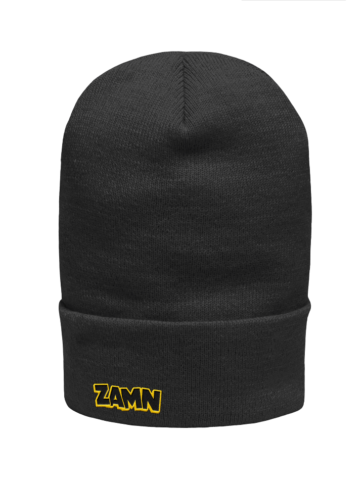 ZAMN Logo Beanie: Black product image (1)