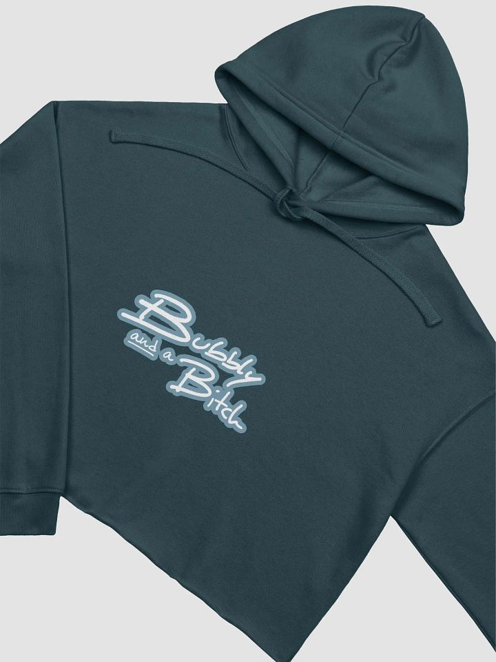 Bubbly and a B*tch (lined design, #709AAF) fleece cropped hoodie product image (1)