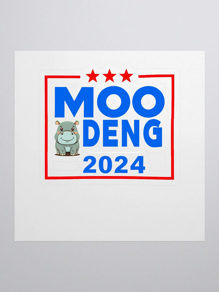 Moo Deng Funny Election 2024 Cute Hippo Sticker product image (1)