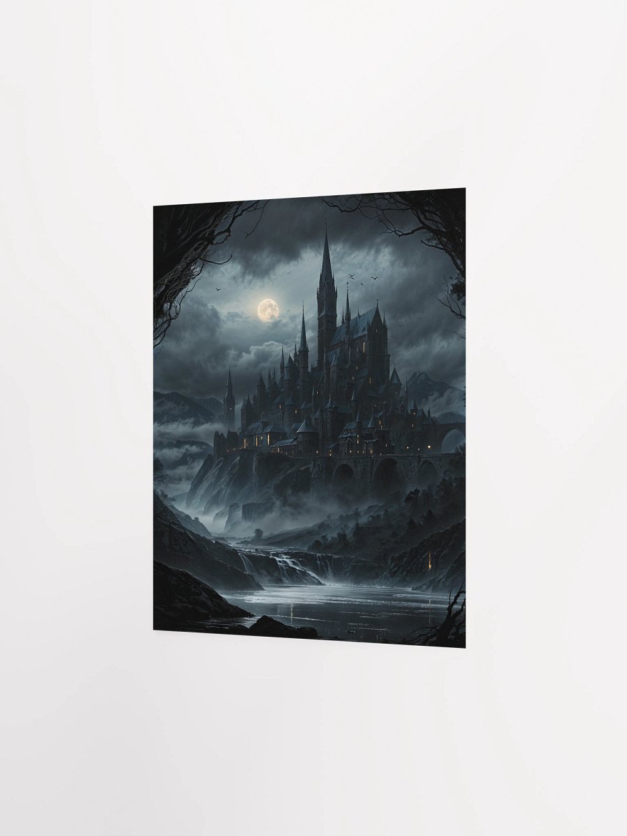 Moonrise Over Eldergloom Keep Matte Poster product image (15)