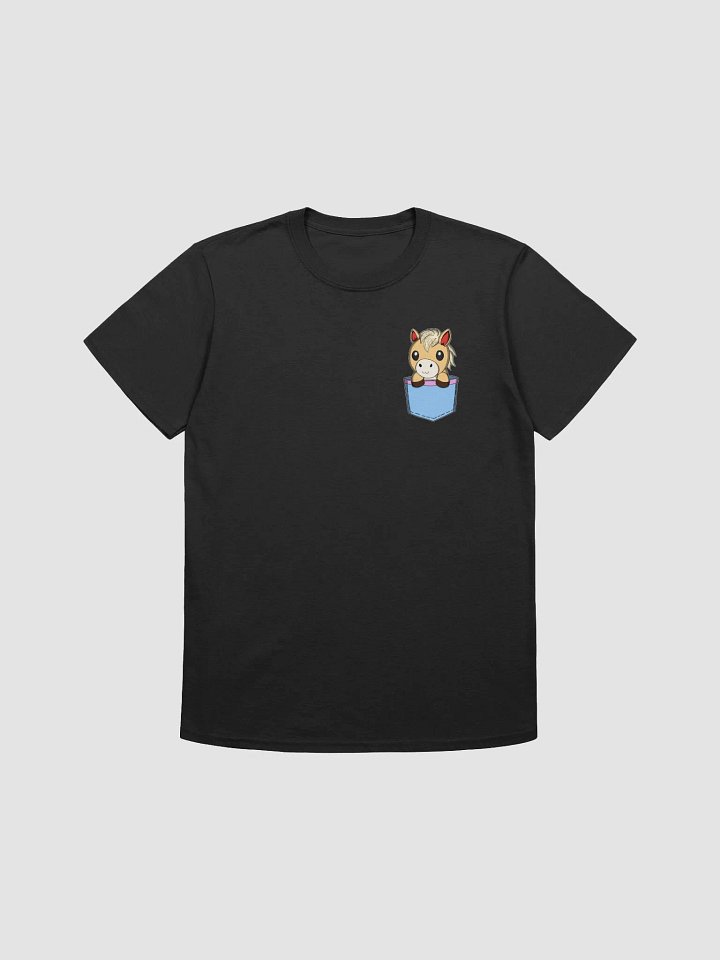 Pocket Waffle & Relatable Horses Hug T-Shirt | Cute Plush Horse Duo Tee | Cute Front & Back Print product image (6)