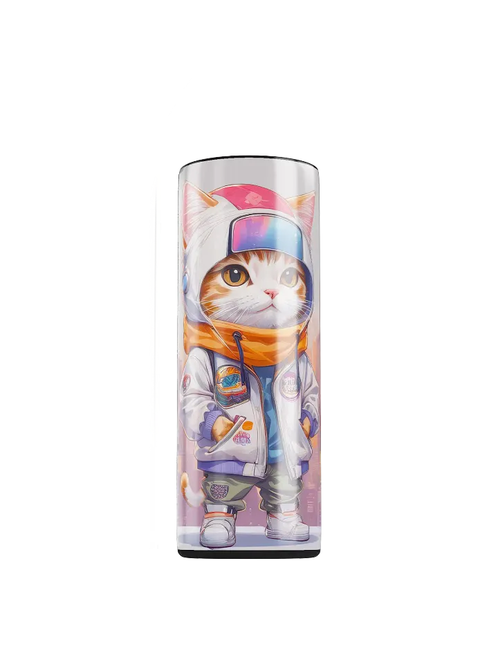 Cute City Kitty Cat 20 oz Skinny Stainless Steel Tumbler - v4 product image (1)