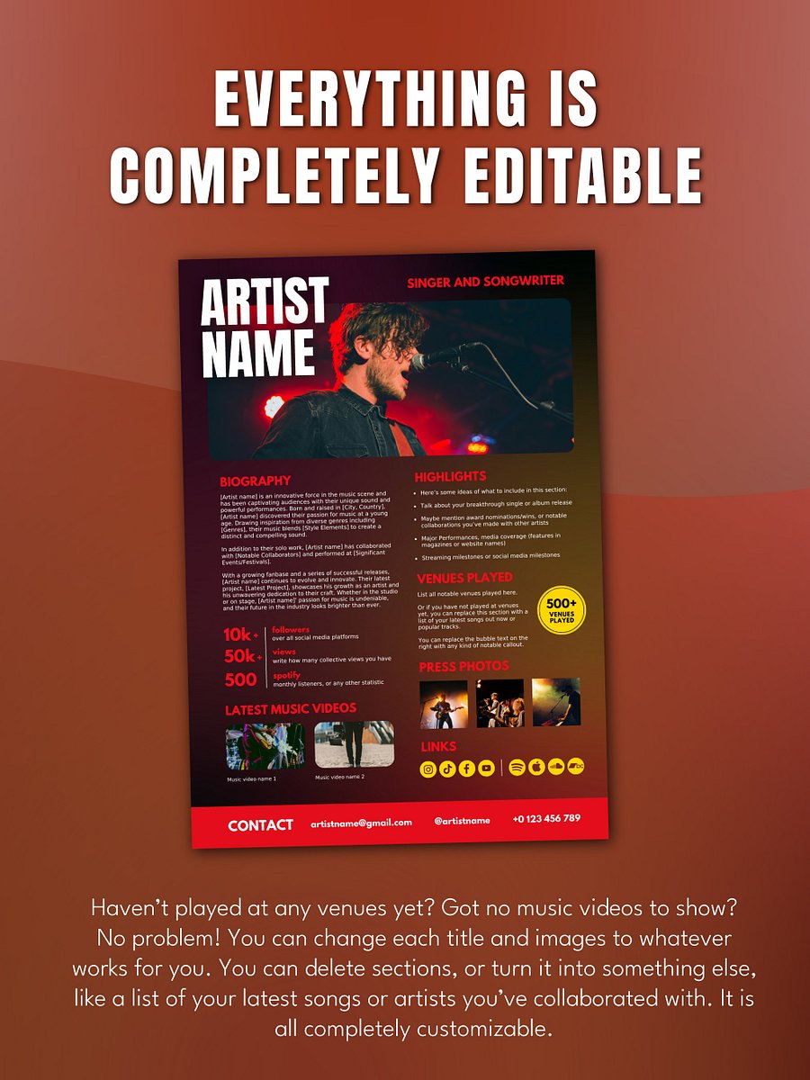 Electronic Press Kit (EPK) Template product image (5)