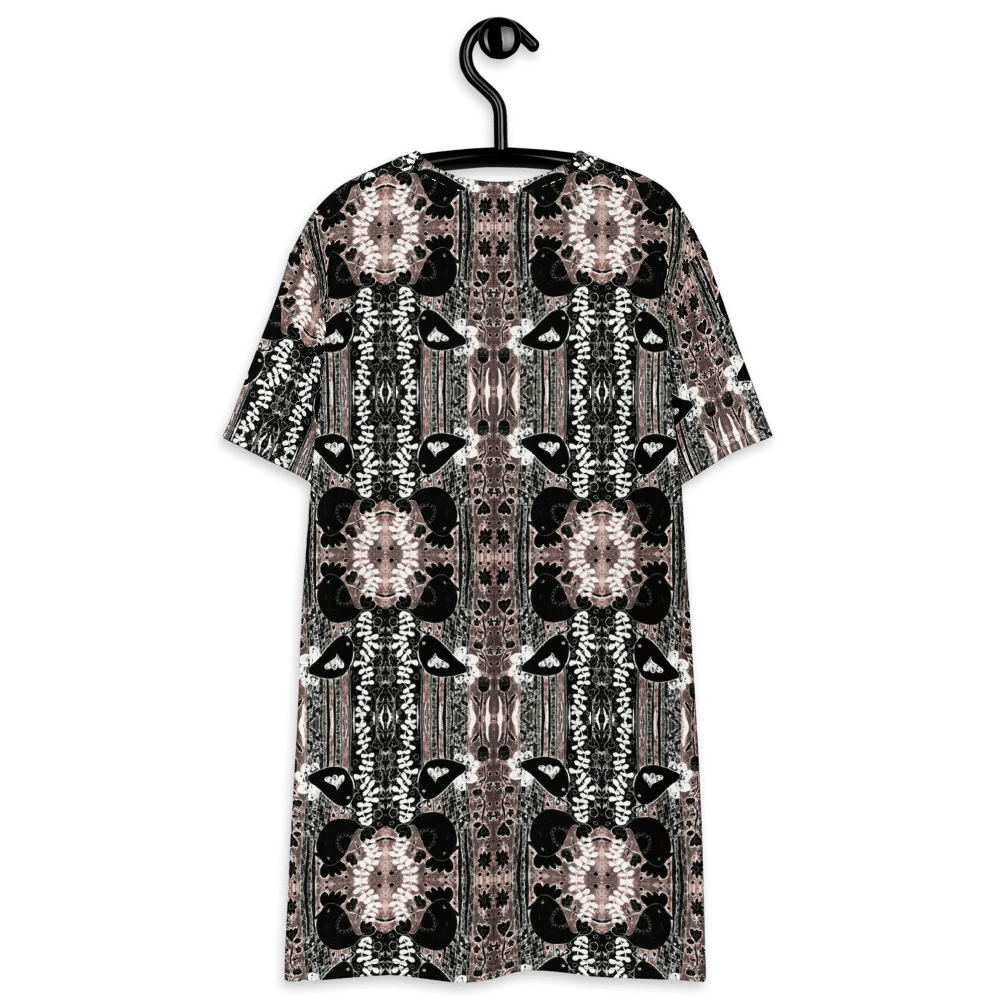 Abstract Floral Birds Ladies T Shirt Dress product image (9)