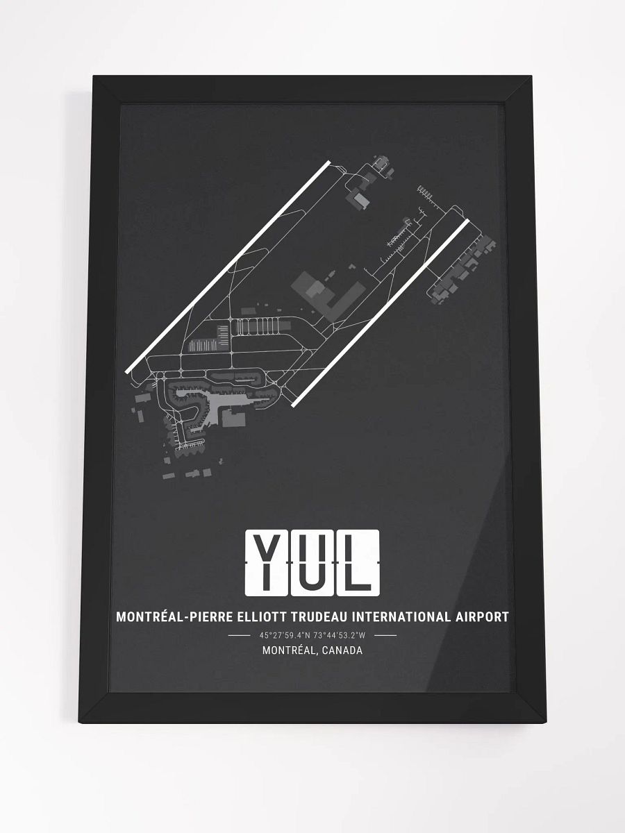 Framed Airport YUL Premium Map On Matt Paper product image (4)