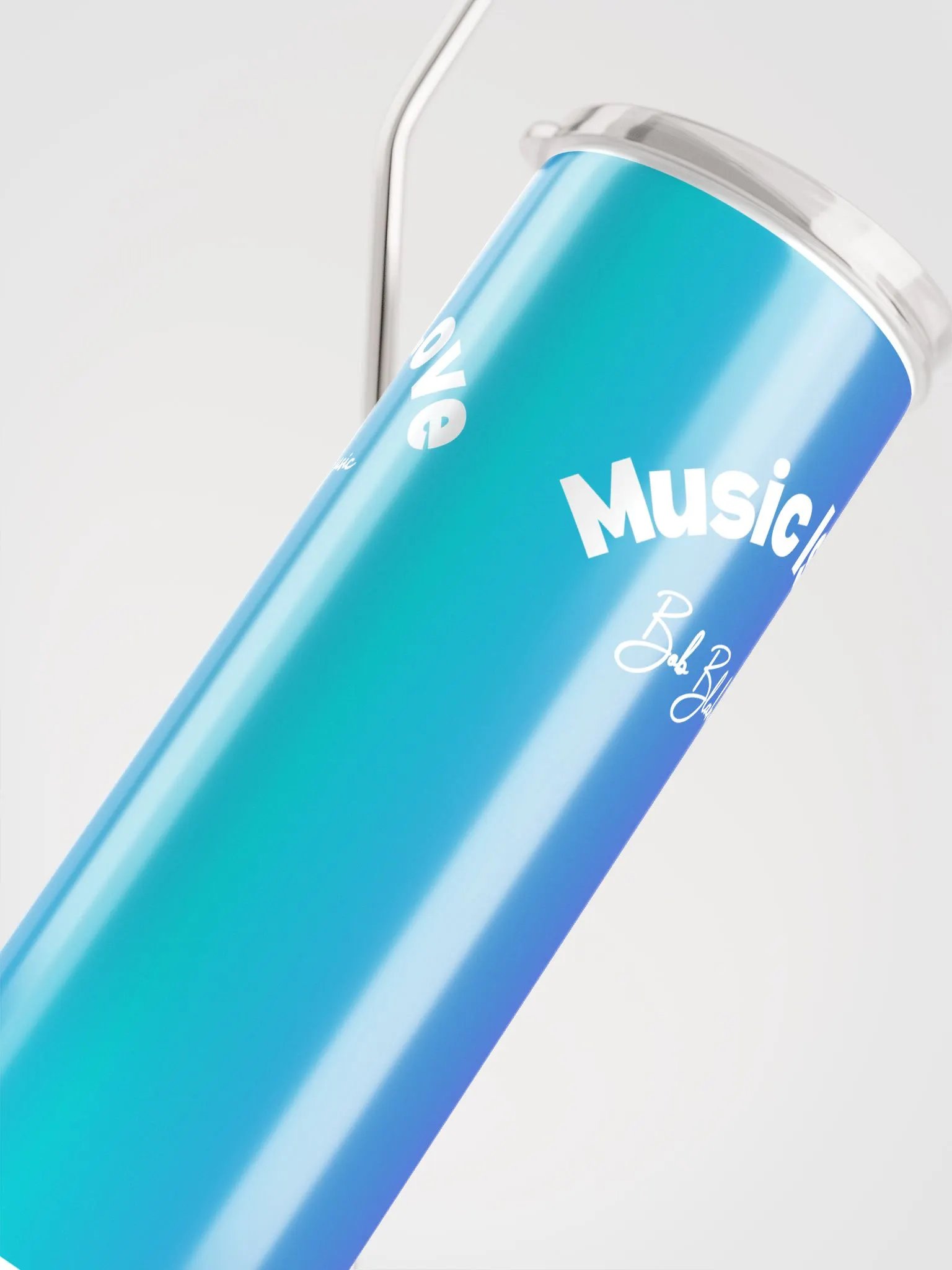 20 oz. Stainless Steel Tumbler w/Straw - Music Is Love product image (6)