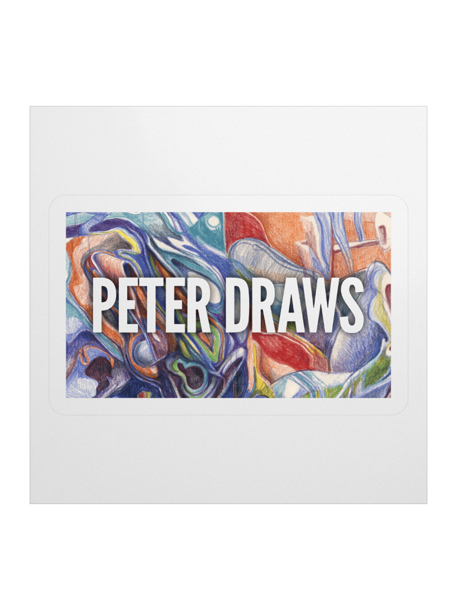 Peter Draws Colorful Sticker product image (1)