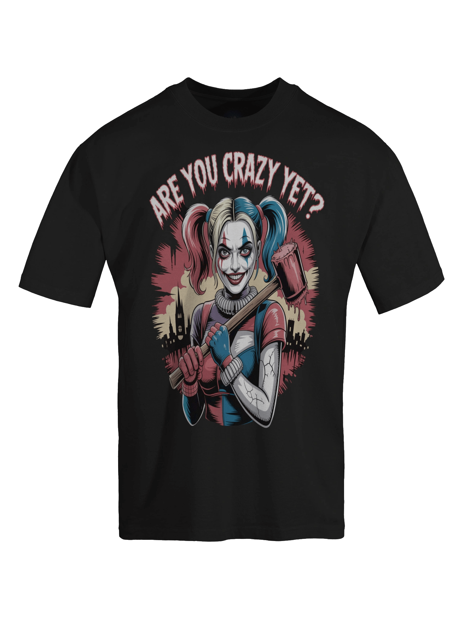 Harley Quinn 'Are You Crazy Yet?' Oversized Faded T-Shirt product image (1)