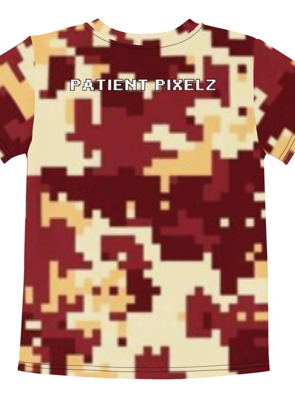 Patient PixelZ Kids T-Shirt (Pixel Zombie v2 Red/Tan) product image (6)