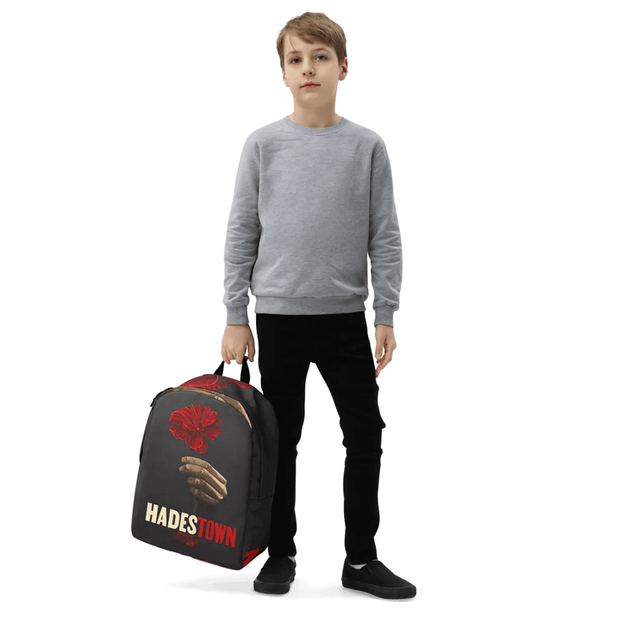 Wait For Me Red Carnation Minimalist Backpack product image (7)