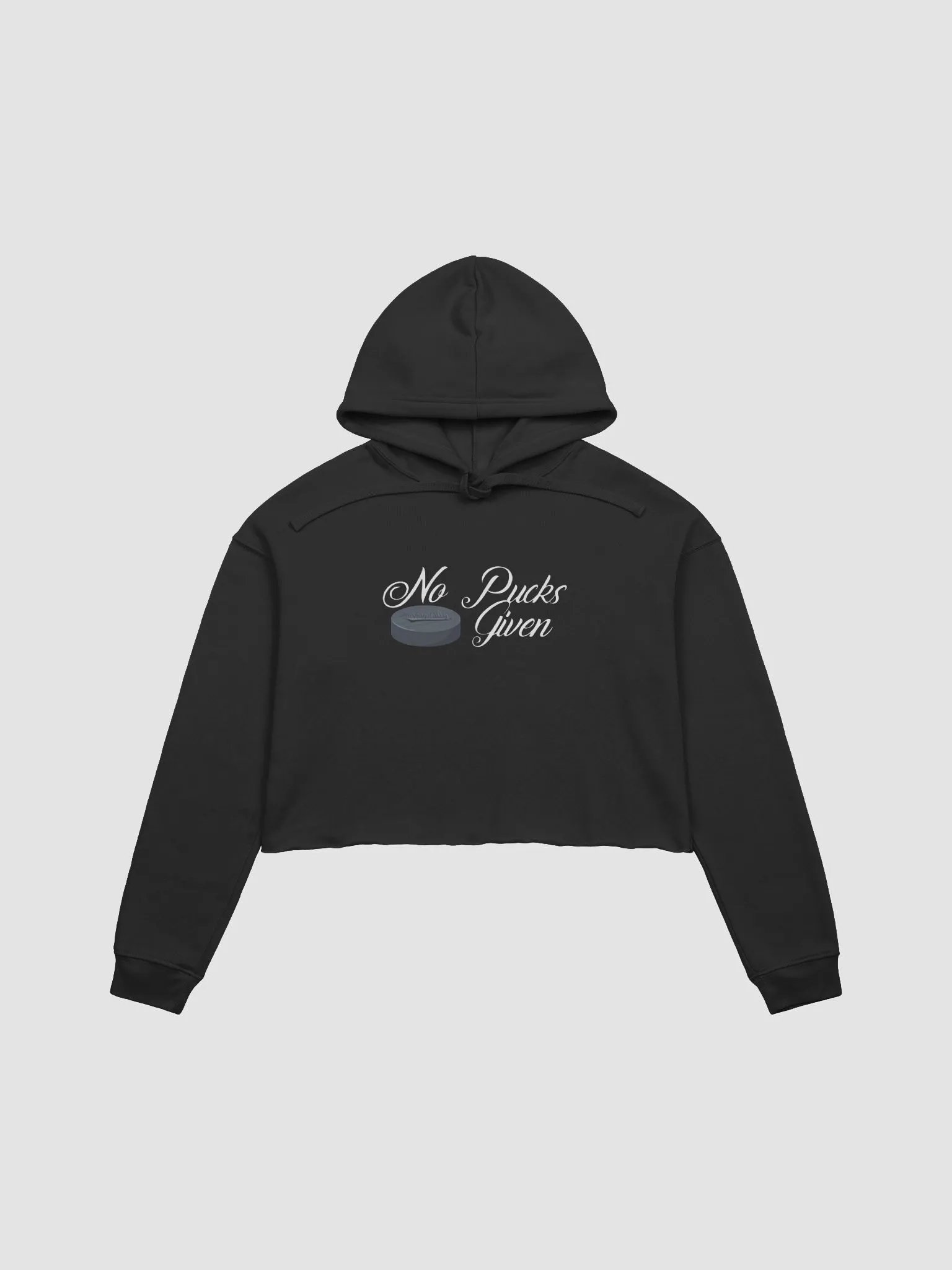 No Pucks Given Crop Hoodie product image (1)