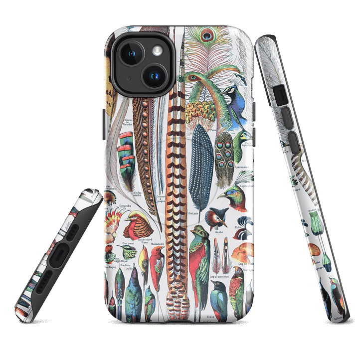 Feathers of Diversity iPhone® MagSafe® Tough Case - Plumes by Adolphe Millot product image (2)