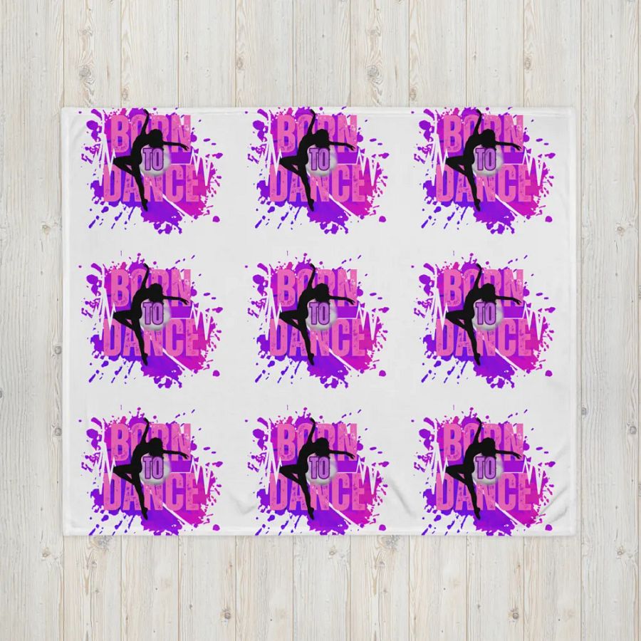 Born to Dance Her Silhouette Throw Blanket product image (16)