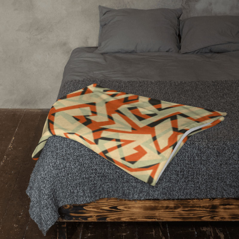 Orange Grunge | Throw Blanket product image (17)