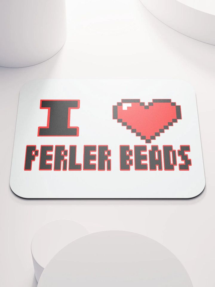 I Heart Perler Bead 2 Mouse Pad product image (1)