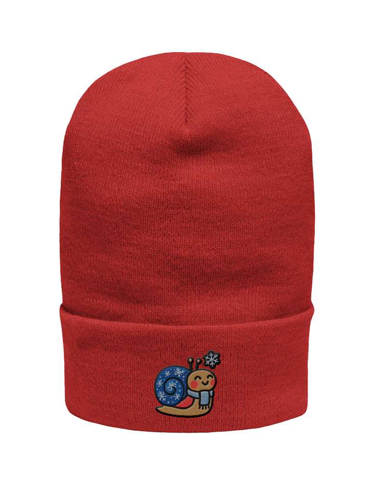 Snowflake Snail Cuffed Beanie - Embroidered product image (17)