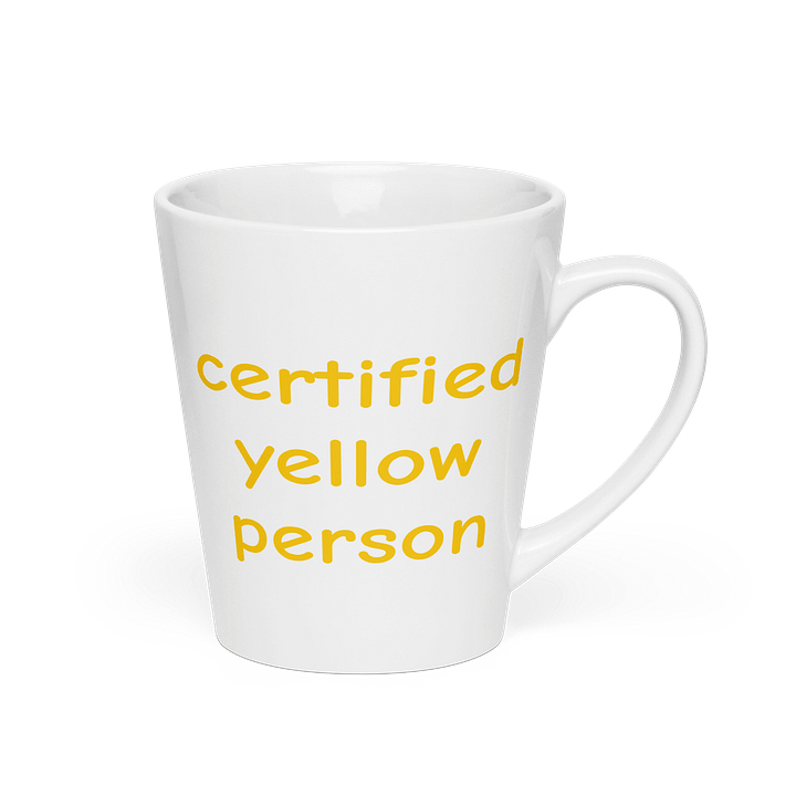 Certified Yellow Person Latte Mug 12oz product image (2)