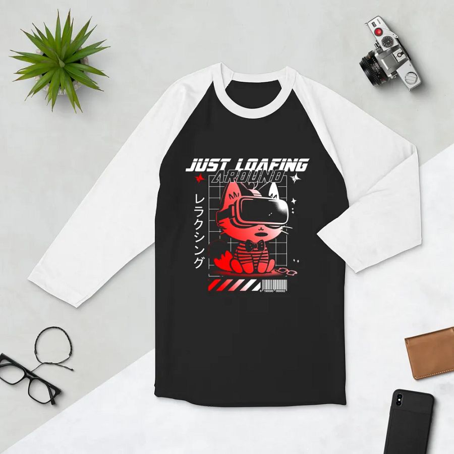 Just Loafing Around || Tultex Raglan Tee product image (5)