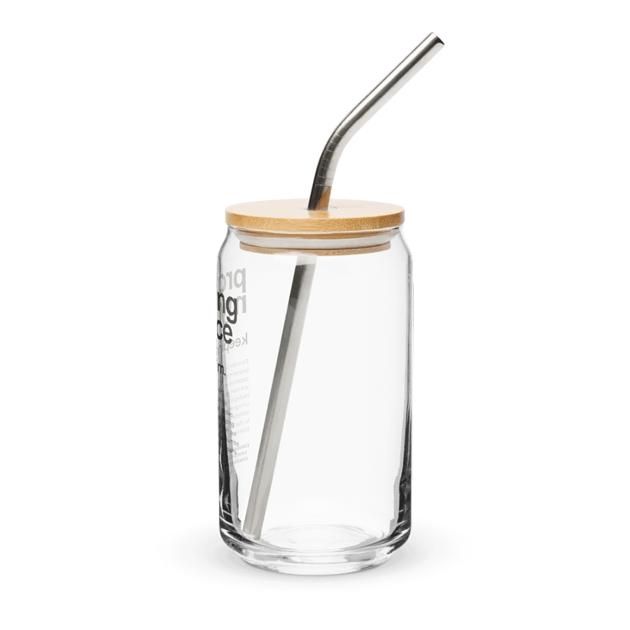Official Planted By Calm | Calm Keepers Can-Shaped Glass (Style 2, with Bamboo Lid and Metal Straw) product image (3)
