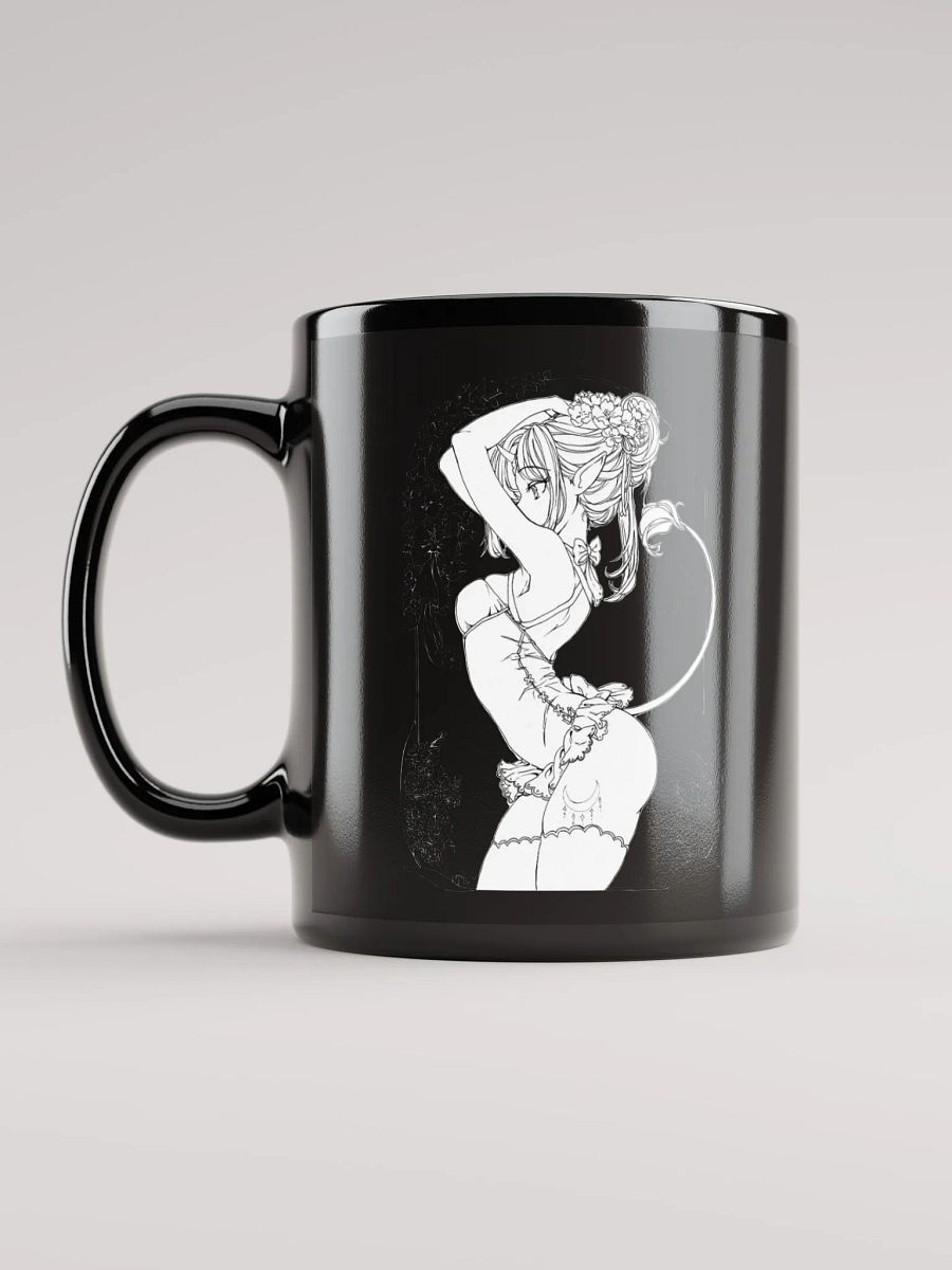 Unicorn and Lilac Black Glossy Mug product image (6)