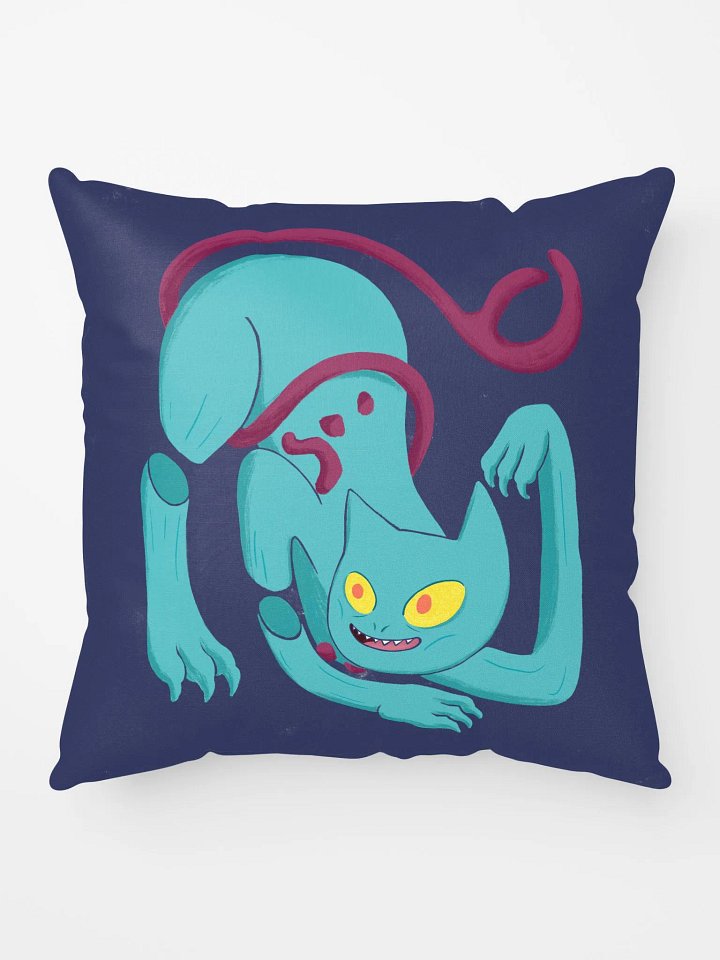 Demon Cat Pillow Double Sided With Text product image (1)