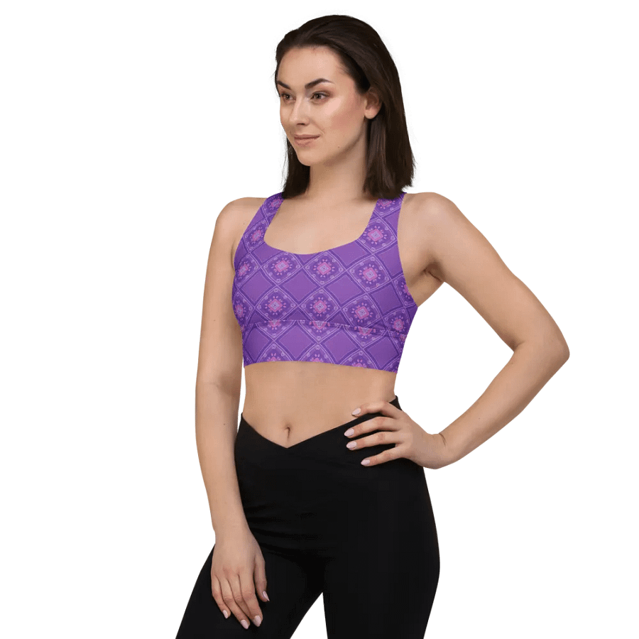 Lilac_Pattern Sports Bra product image (3)