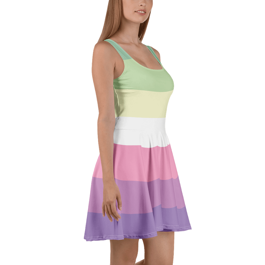 Genderfae Pride Flag Skater Dress product image (3)