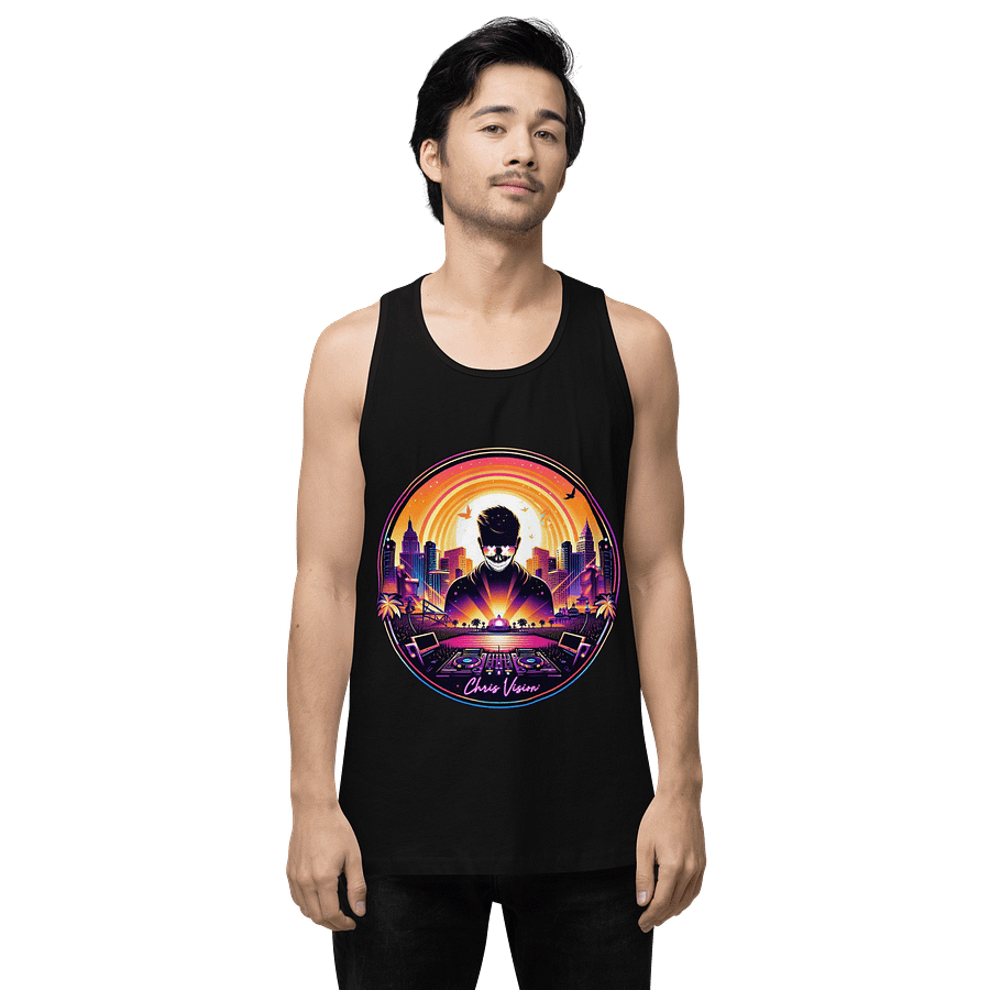 Sunset Spin DJ Men's Tank Top product image (8)