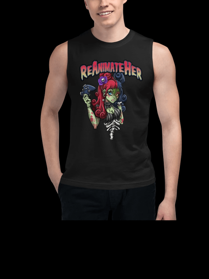 ReAnimateHer Logo Muscle T Unisex product image (1)