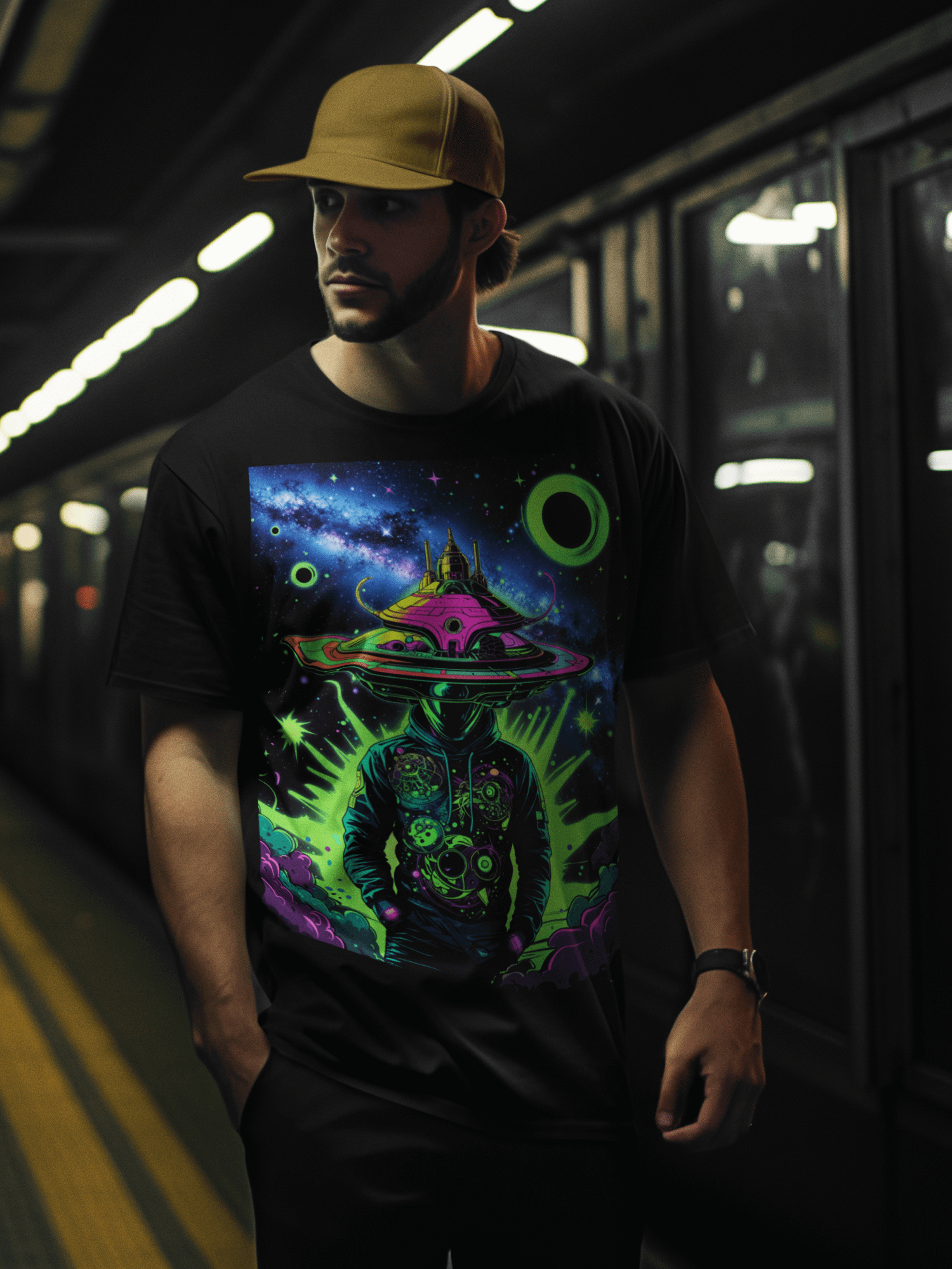 ✨ Beamed Up and Burnt Out – Running on stardust and strong vibes product image (1)