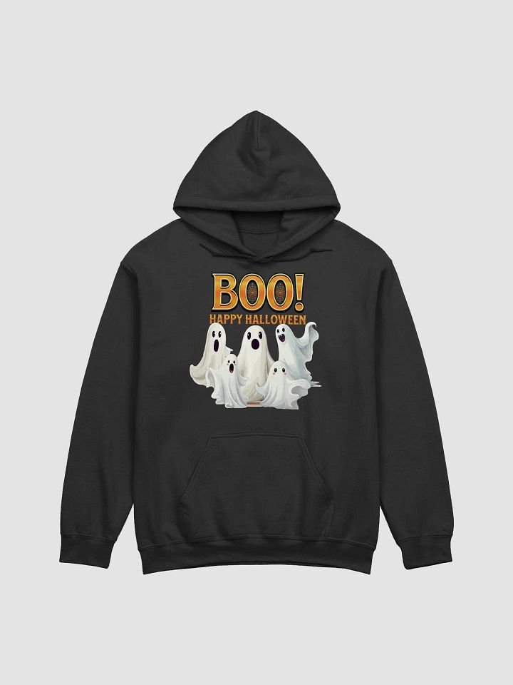 BOO! Happy Halloween Cute Ghost Graphic Hoodie product image (1)