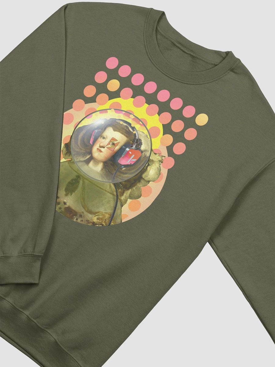 Queen of Space by Frank Fonik (AM/FM Radio Headphone) Techno EDM Classic Crewneck Sweatshirt product image (1)