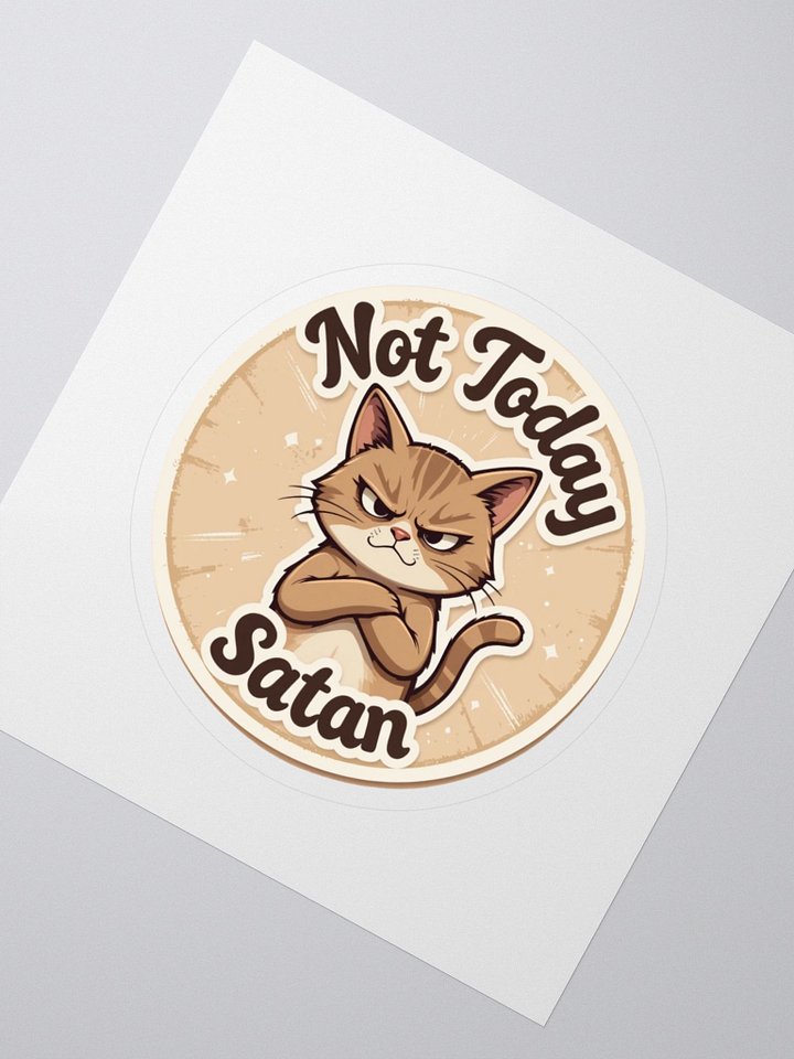 Grumpy Cat Not Today Satan Kiss Cut Stickers product image (2)