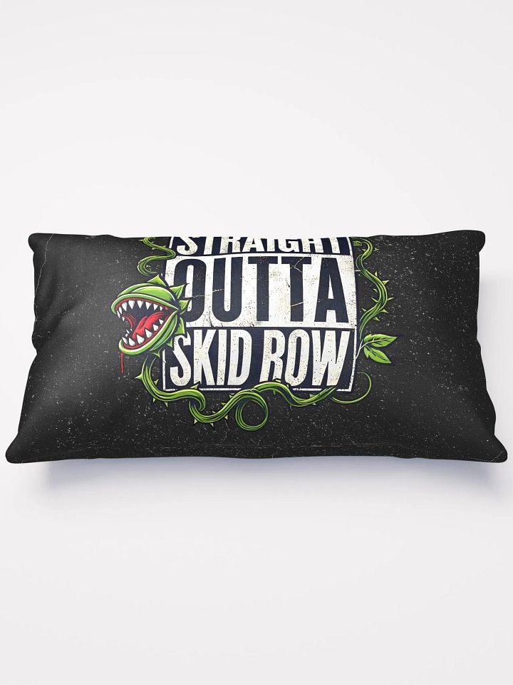 Straight Outta Skid Row Little Shop of Horrors Pillow – All-Over Print Broadway Decor product image (1)