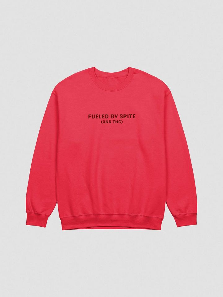FUELED BY SPITE (maroon thread) embroidered classic crewneck product image (4)