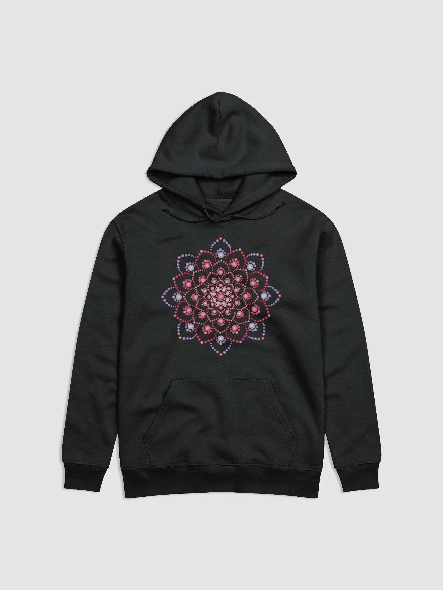 Purple and Pink Dot Mandala Unisex Eco Hoodie product image (1)