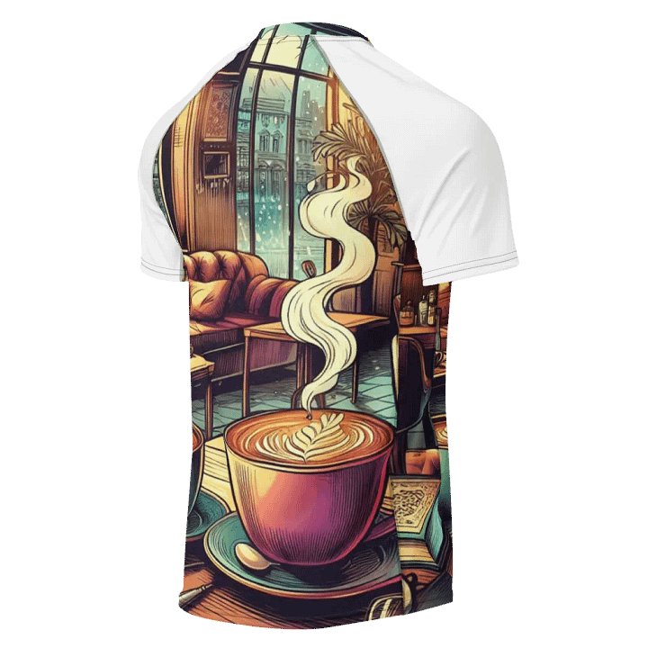 Cityscape Cafe Men's Rash Guard |AI Design product image (2)