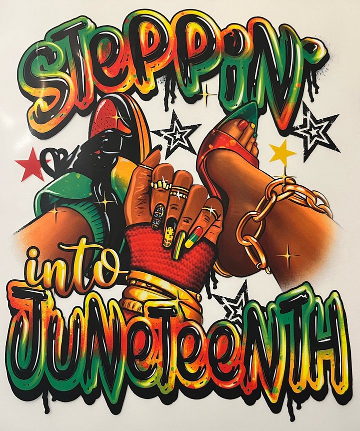 Steppin Juneteenth Printing quality shirts for adults product image (1)