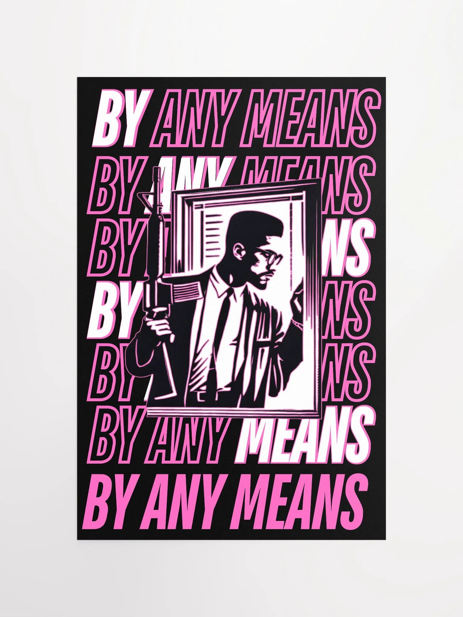 MALCOLM X BY ANY MEANS POSTER (PINK) product image (4)