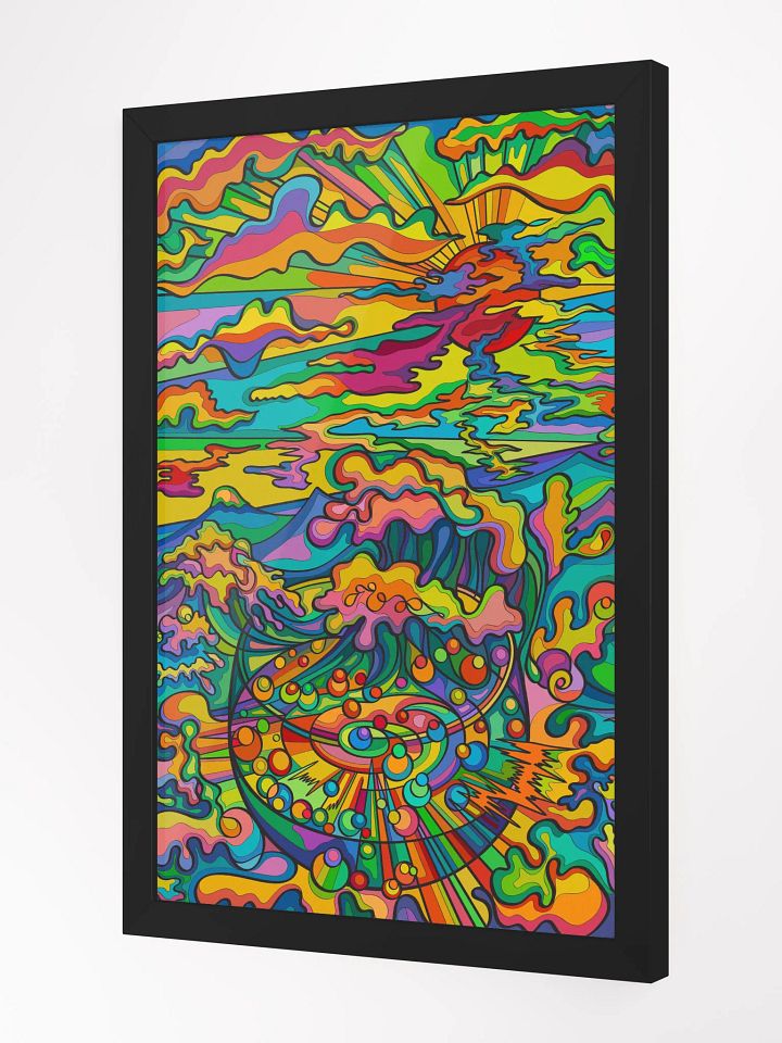 Vibrant Ayous Wood Framed Poster - Sunset & Glass product image (2)