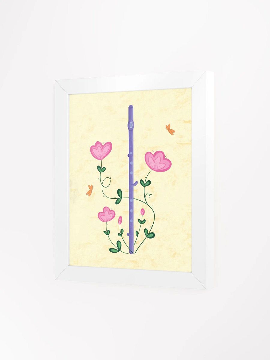 Flute with Whimsical Pink Flowers Poster product image (12)
